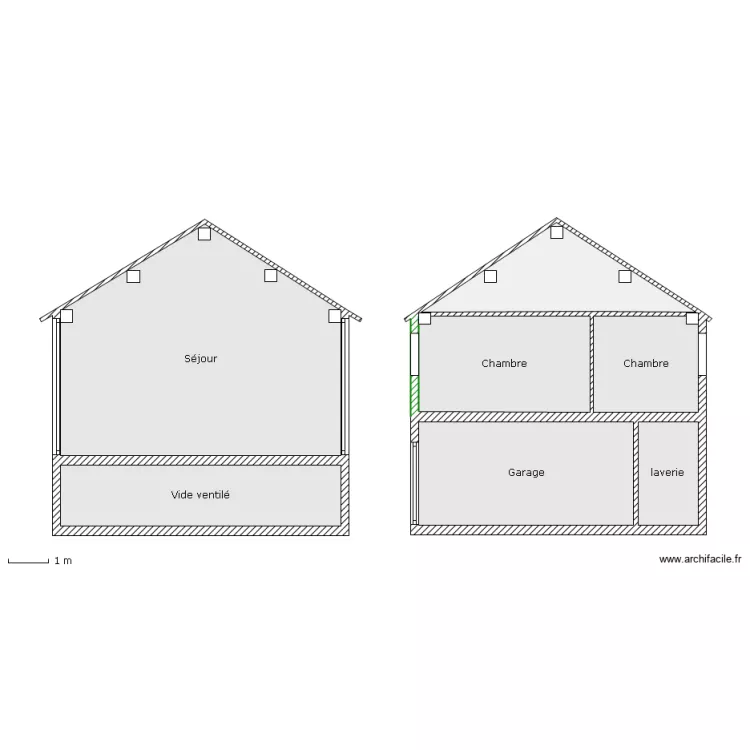 plan coupe sejour. Plan de plan coupe sejour. Plan de