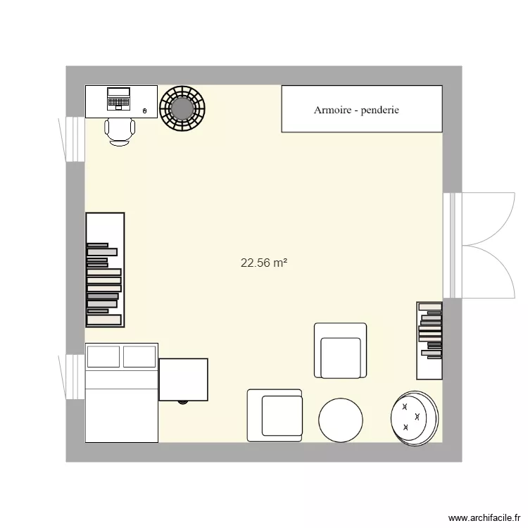 Chambre Ilyas(MAISON ). Plan de 