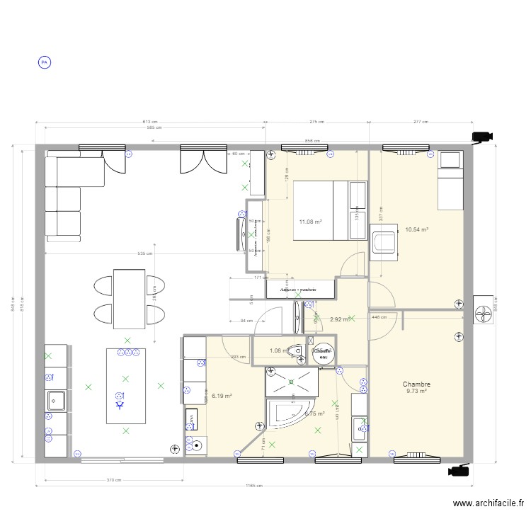 Plan maison rénové élec. Plan de 0 pièce et 0 m2