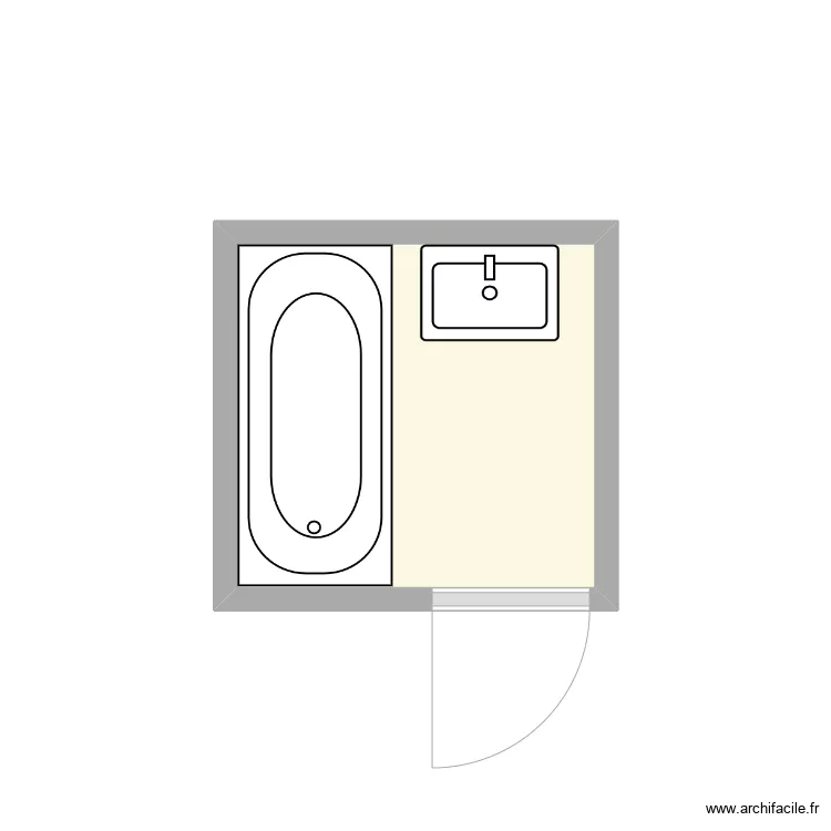 BEAUSIR SDB existant. Plan de BEAUSIR SDB existant. Plan de