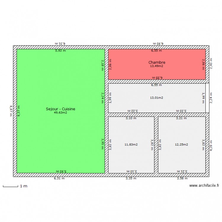 Grange Niveau 1. Plan de 0 pièce et 0 m2