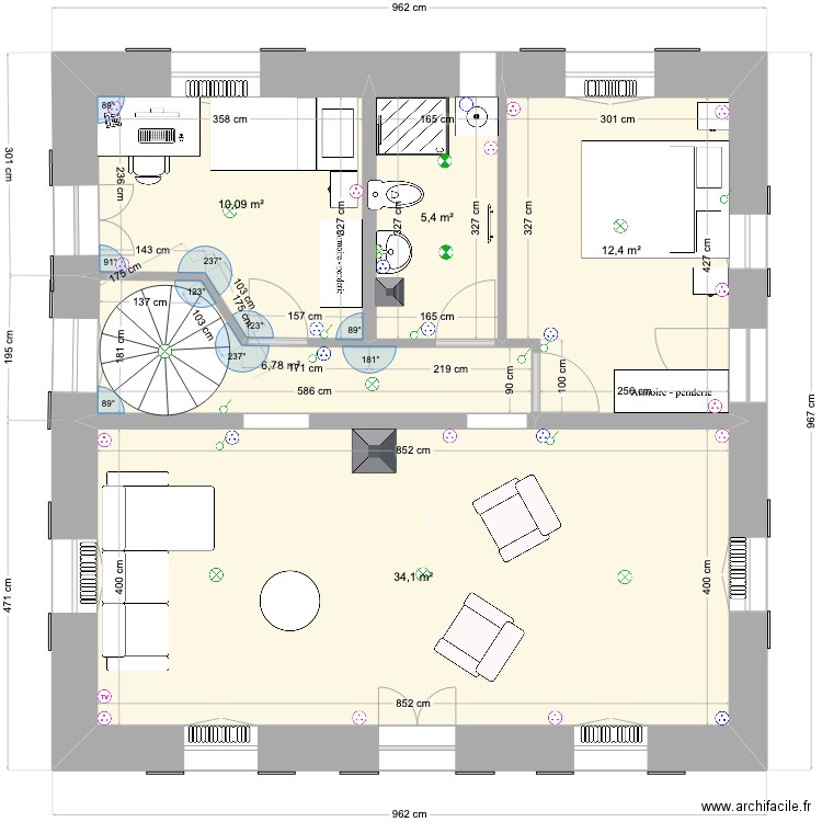 2e étage version 4 mai. Plan de 0 pièce et 0 m2