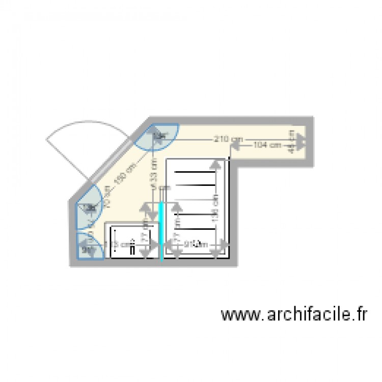 Stollar SDB aménagement proposition Isabelle. Plan de 0 pièce et 0 m2