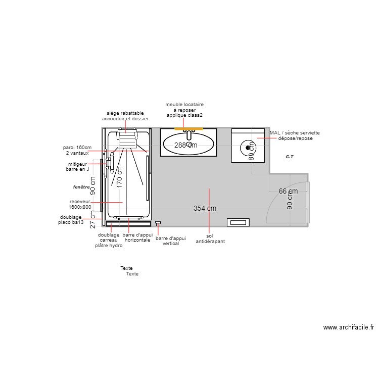 labadi. Plan de 1 pièce et 5 m2