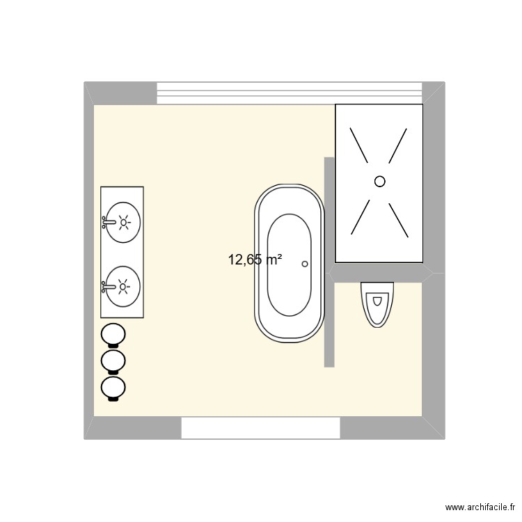 BEN Perso. Plan de 1 pièce et 13 m2