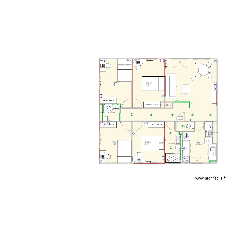 T5 Colomiers. Plan de 0 pièce et 0 m2