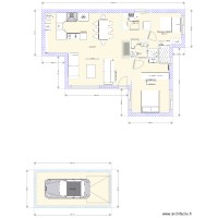 Projet 87 m2 2 CH avec SDB Bureau et garage V3