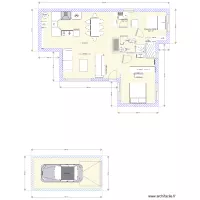 Projet 87 m2 2 CH avec SDB Bureau et garage V3