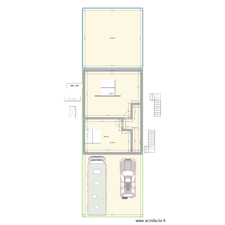 Montreuil. Plan de 5 pièces et 262 m2