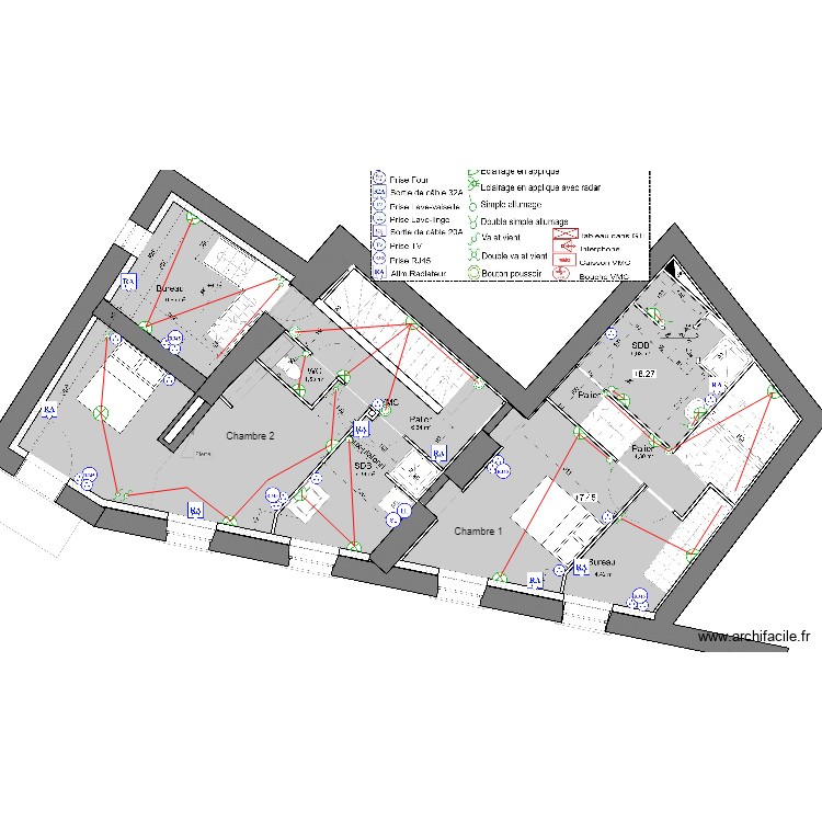 2eme etage LEBLANC 1309. Plan de 0 pièce et 0 m2
