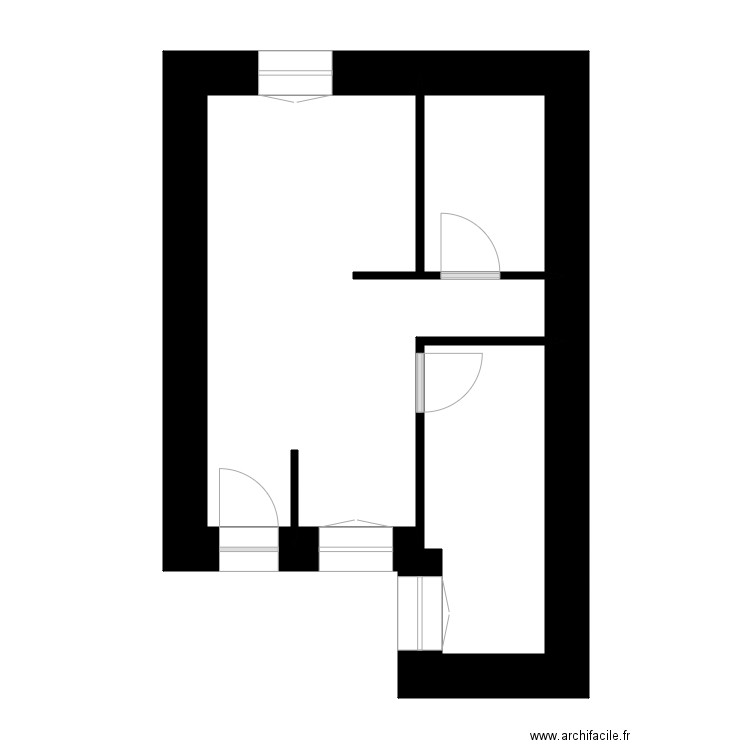 SAINT MIEL RICHIER. Plan de 3 pièces et 29 m2