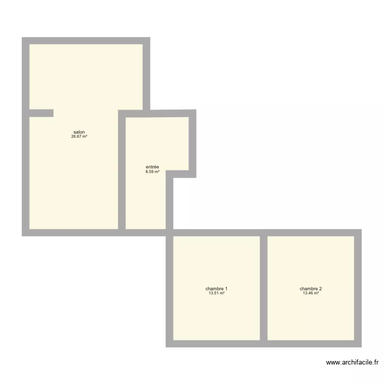 salon entrée chambres 1 et 2 220419. Plan de salon entrée chambres 1 et 2 220419. Plan de