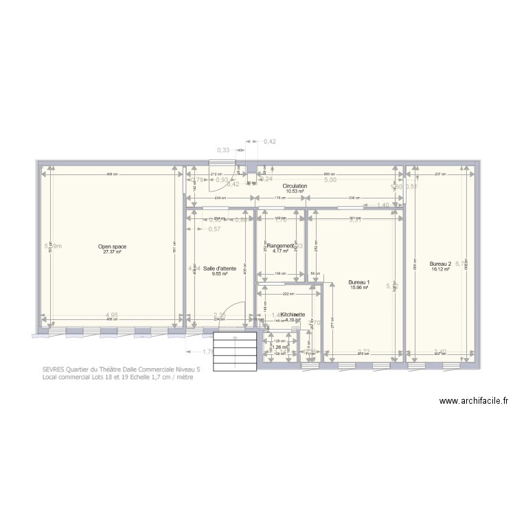 SEVRES Midrin Existant Evac et WC Uniquement. Plan de 0 pièce et 0 m2