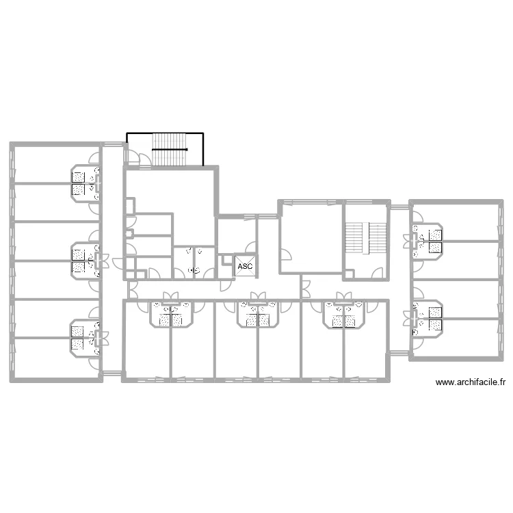 SDS09 R+2 MECS. Plan de 58  et 551 m²