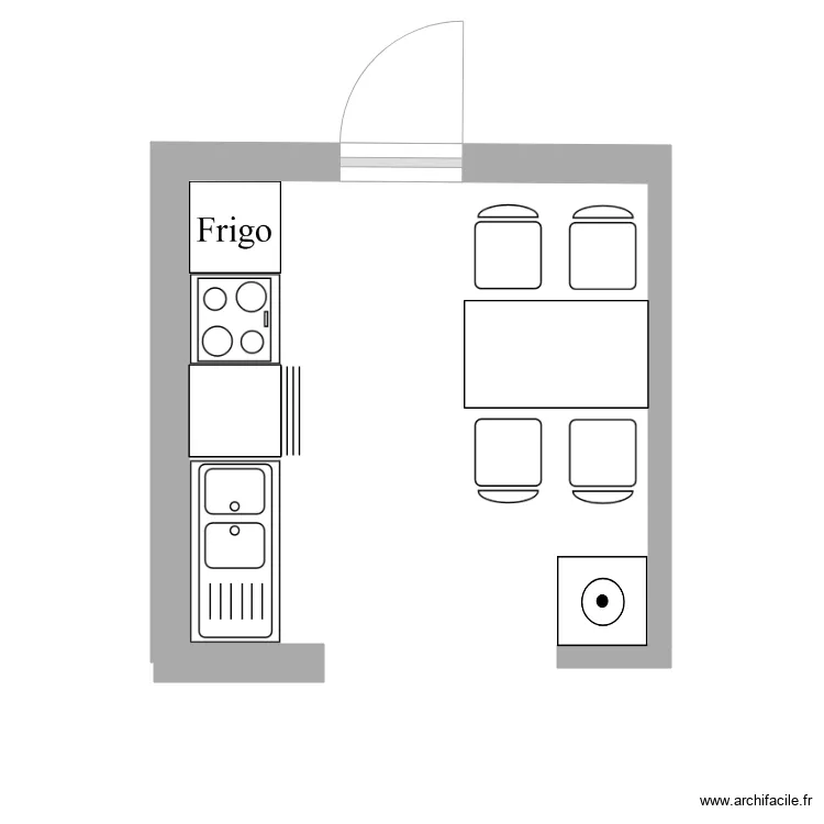 cuisine appartement. Plan de 