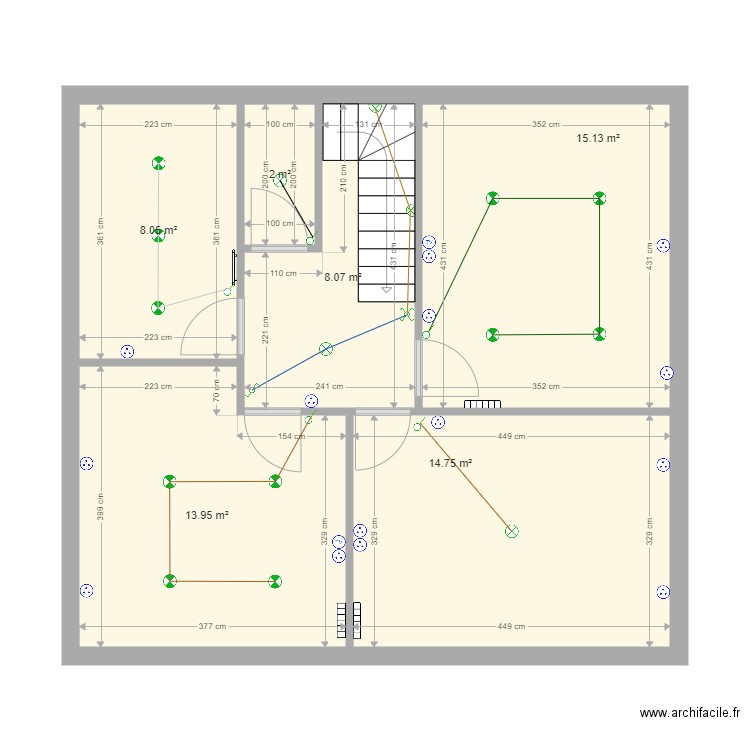 hatem etage. Plan de 0 pièce et 0 m2