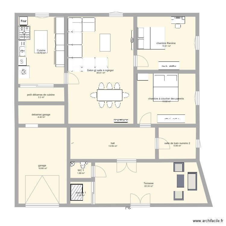 maison tunisie . Plan de 0 pièce et 0 m2