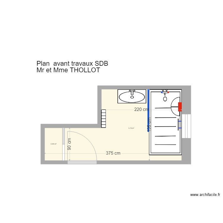 plan apres M tx sdb thollot. Plan de 0 pièce et 0 m2