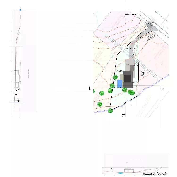 coupe paysagere lot 4. Plan de 