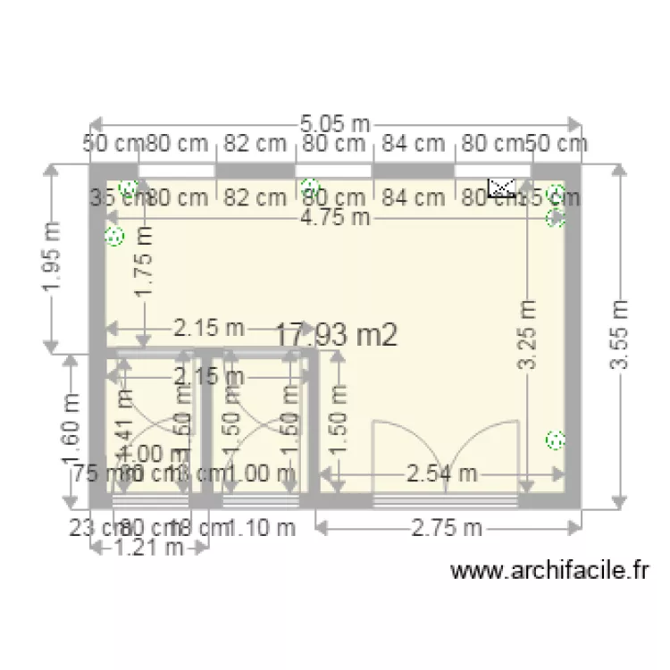 SALLE RADIO KASSRINE. Plan de 