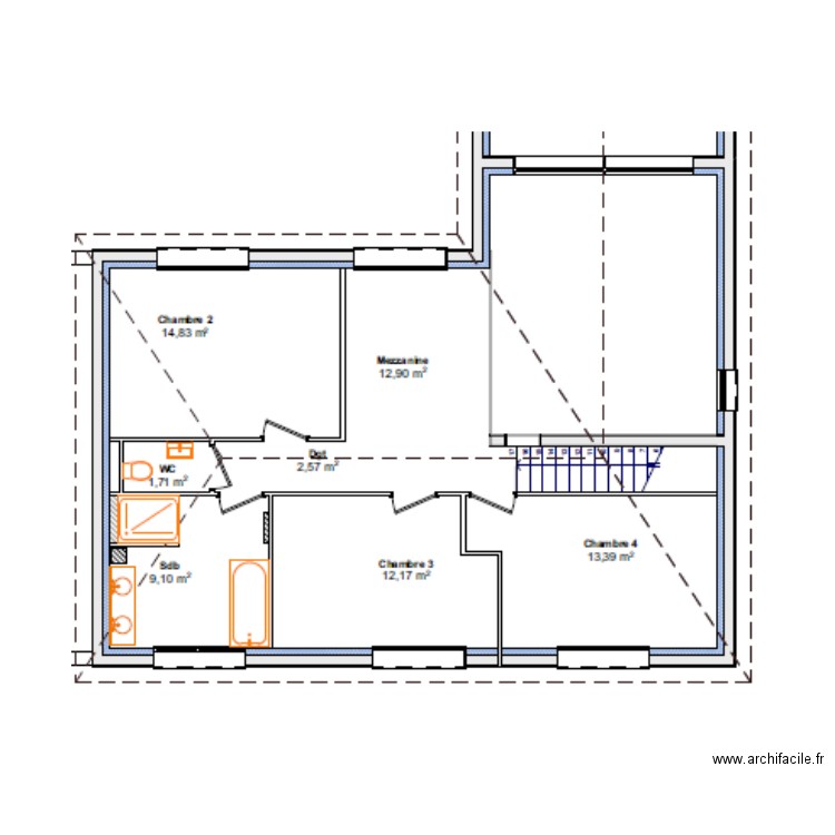 LAGO-PLAN ELECTRIQUE R+1. Plan de 0 pièce et 0 m2