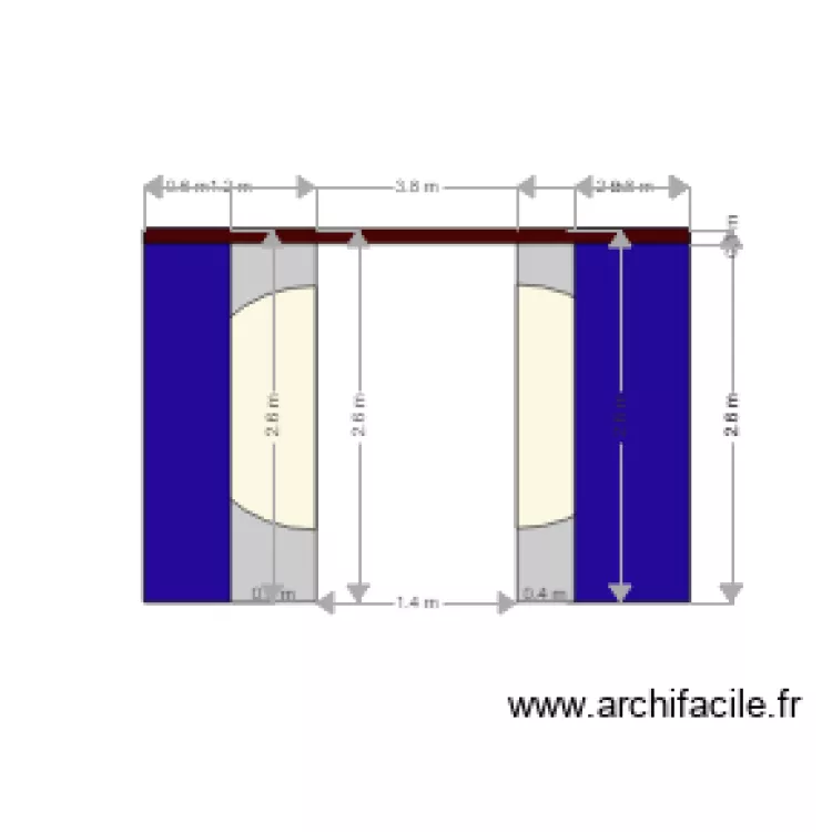 cote ouverture porte s&eacute;paration salon cote def . Plan de 