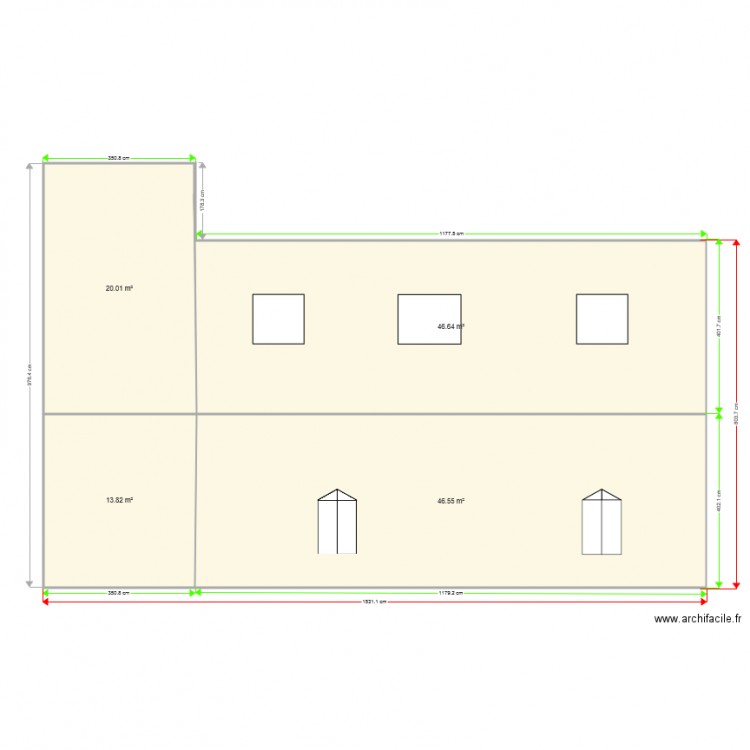 plan toiture avant trav. Plan de 0 pièce et 0 m2