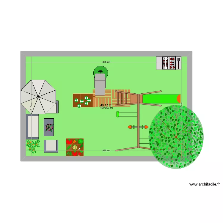 tiny house jardin . Plan de 