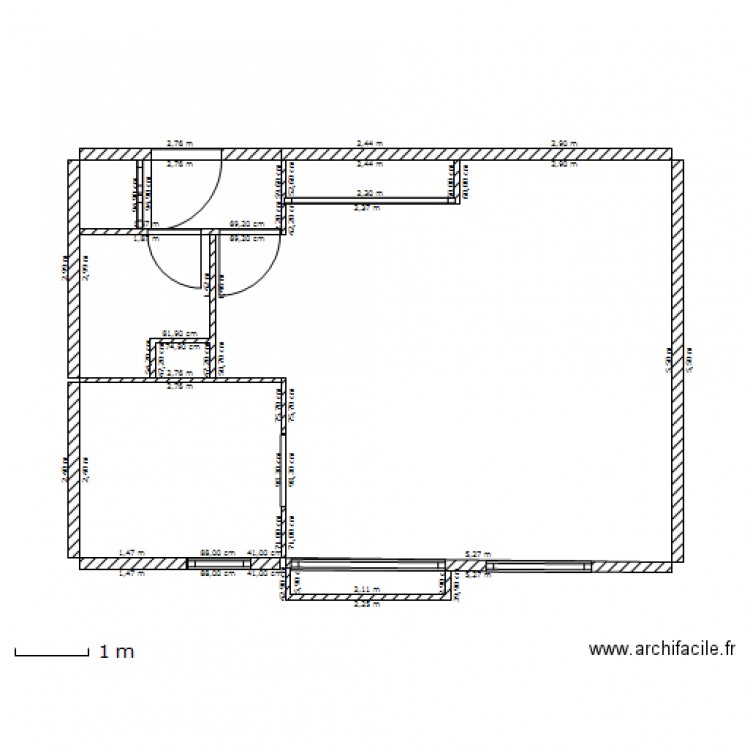 appartement avec métrage. Plan de 0 pièce et 0 m2