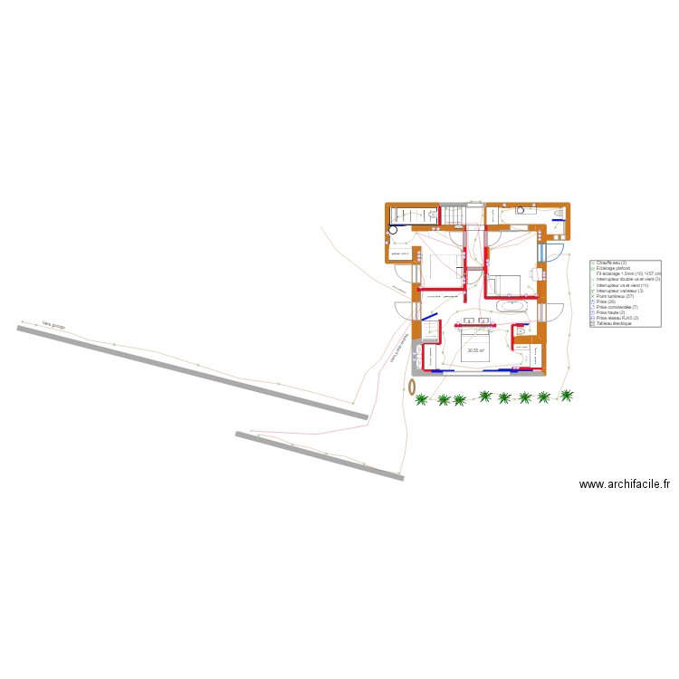 Roc Mer RDC - Cloisons Doublage. Plan de 0 pièce et 0 m2