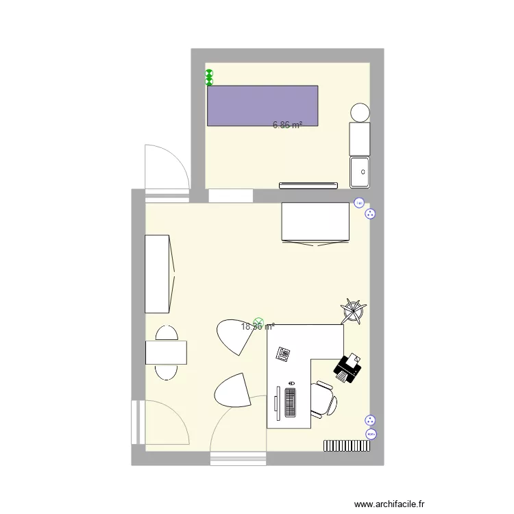 Cabinet m&eacute;dical 27. Plan de 
