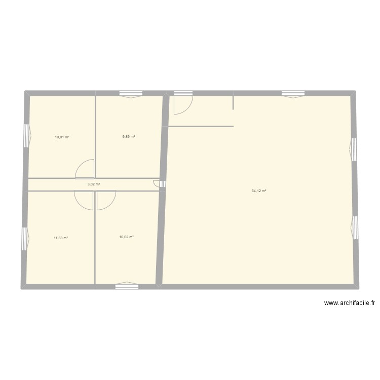 etage maison . Plan de 6 pièces et 109 m2