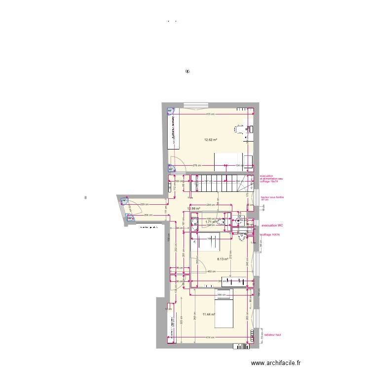 plan 1 2eme etage ml avec fenêtre. Plan de 0 pièce et 0 m2