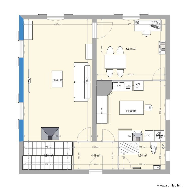Maison St Ho 4. Plan de 17 pièces et 140 m2