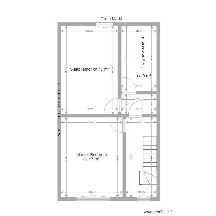 Duplex App GM 21 V3. Plan de 0 pièce et 0 m2