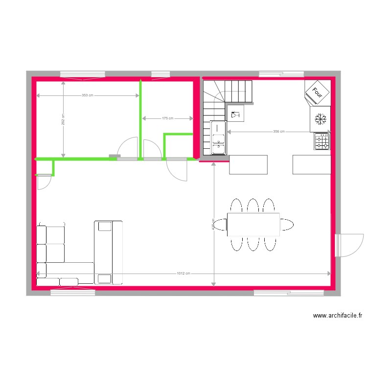 Garage 2020 n21 Cloisons et Amenagements. Plan de 4 pièces et 69 m2