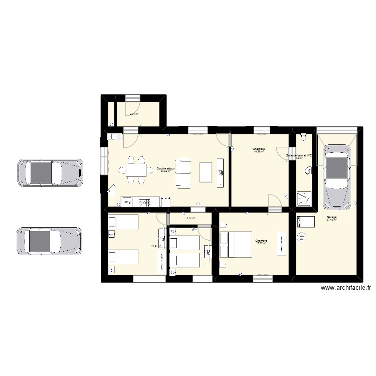 maison22. Plan de 8 pièces et 130 m2