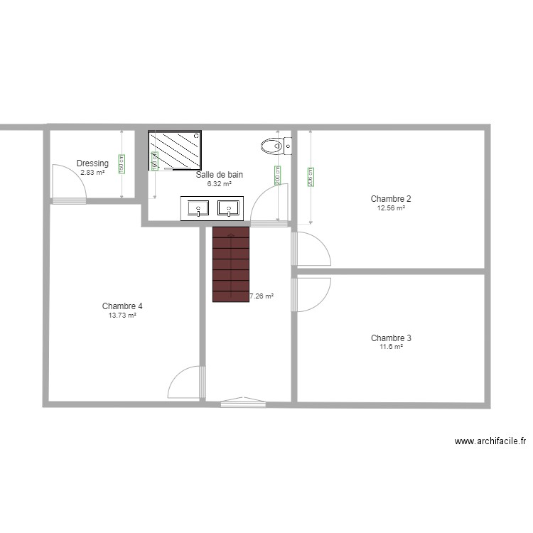 etage Epieds. Plan de 0 pièce et 0 m2