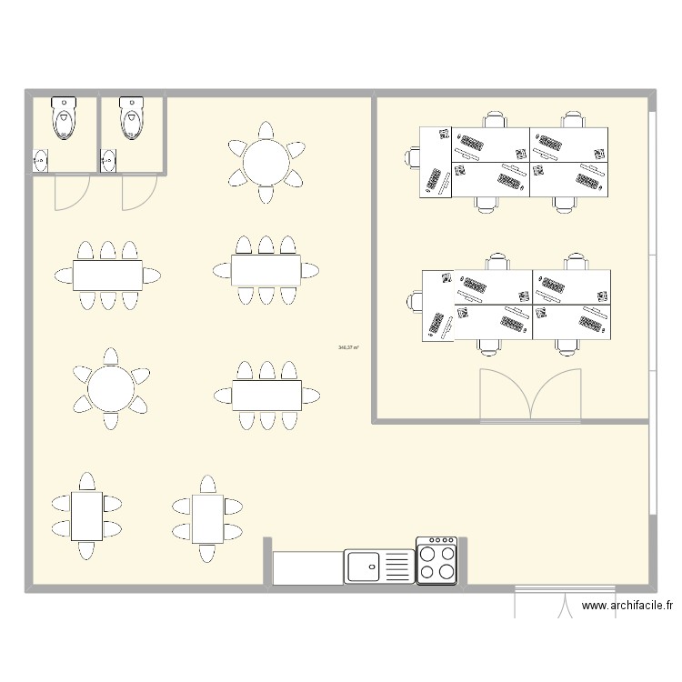 Futur appart. Plan de 3 pièces et 358 m2