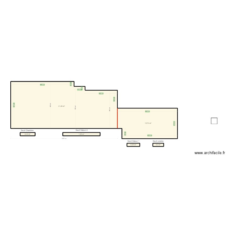 terrasse SUD nue cotée. Plan de 0 pièce et 0 m2