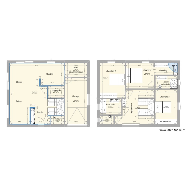 hermes 95. Plan de 12 pièces et 133 m2