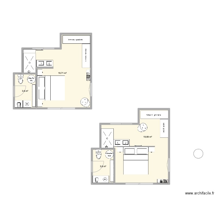 Test 3. Plan de 4 pièces et 47 m2