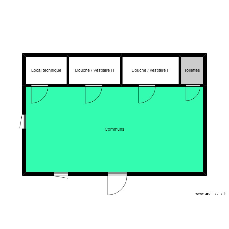 Déchèterie Sermamagny. Plan de 5 pièces et 35 m2