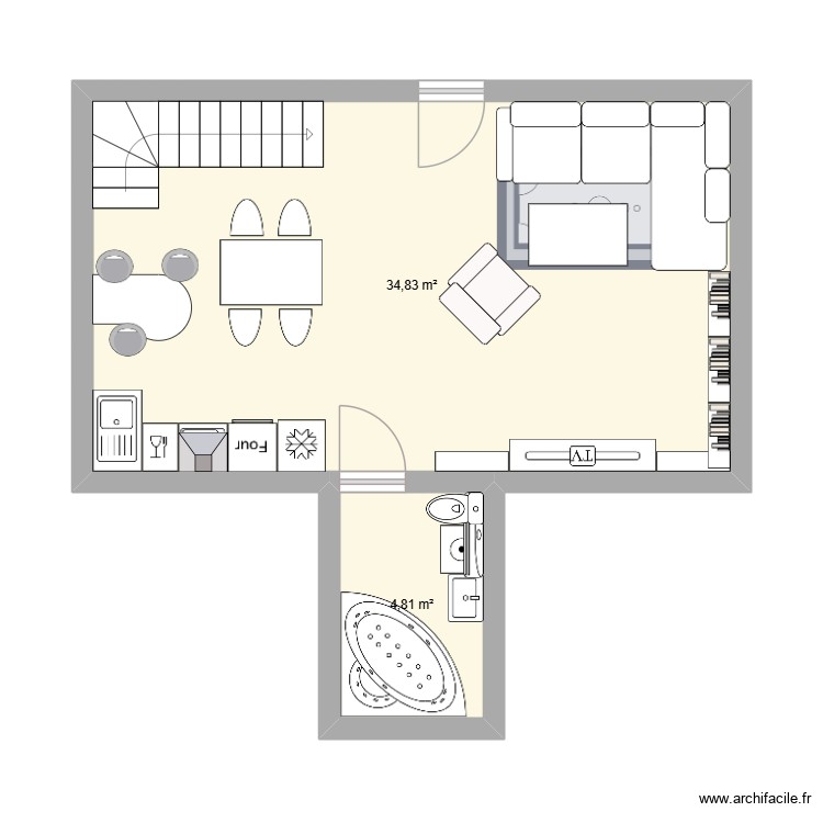 test maison 1er &eacute;tage. Plan de 0 pièce et 0 m2