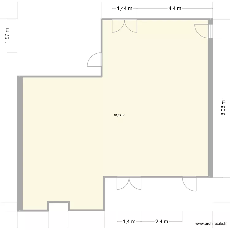 Cènzo. Plan de 1 Pièce et 91 m² Cènzo. Plan de 1 Pièce et 91 m²