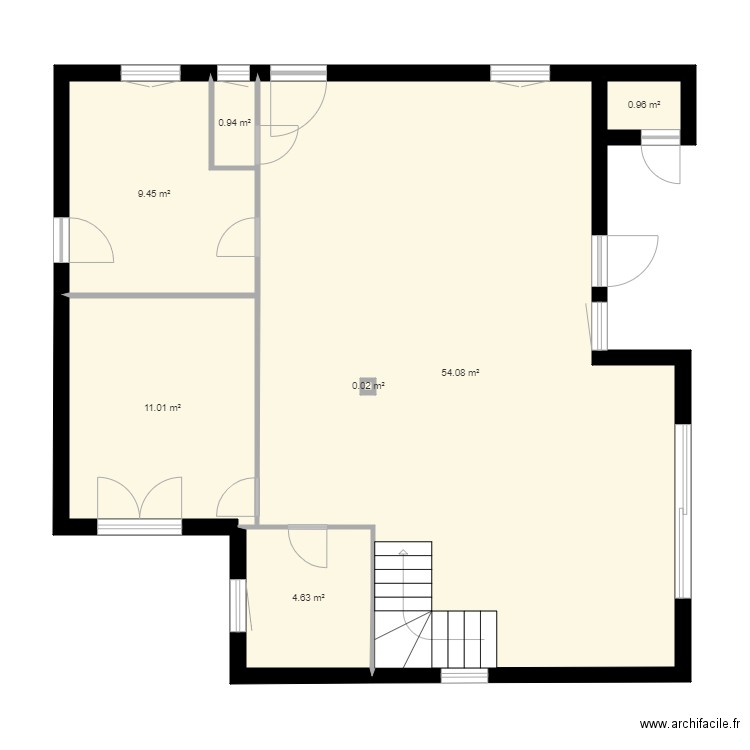 Projet P Etat 0. Plan de 0 pièce et 0 m2