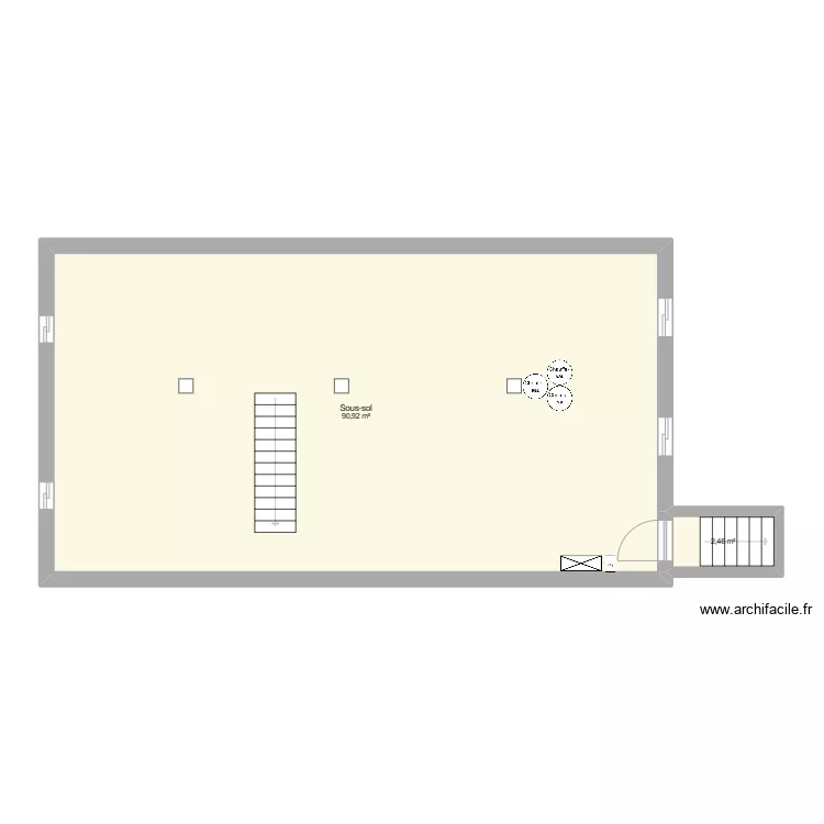 2370 sous-sol. Plan de 
