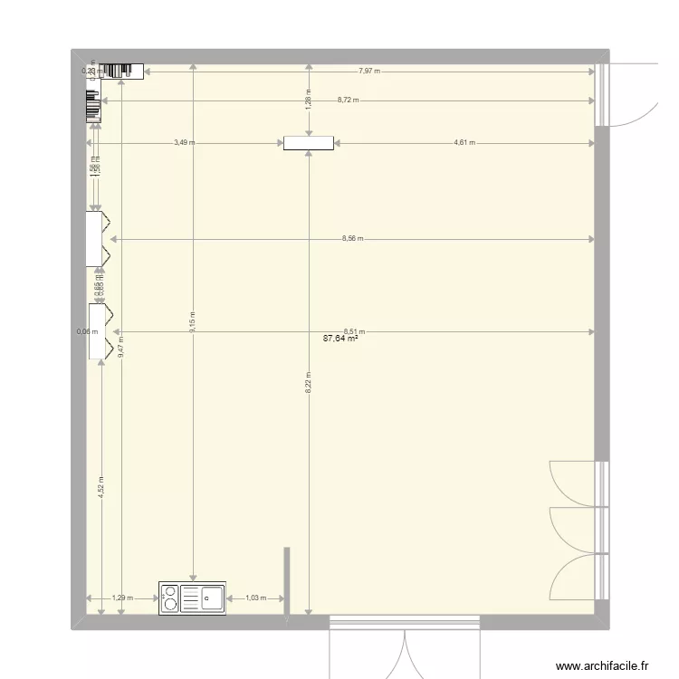 Salle 3-4 | CME St-Louis. Plan de 