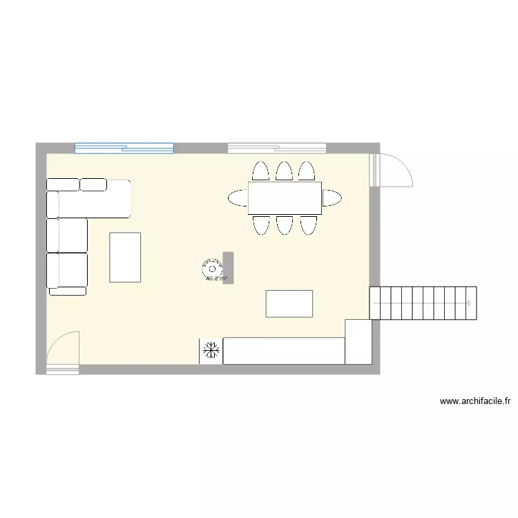 piece de vie Berthenay. Plan de 