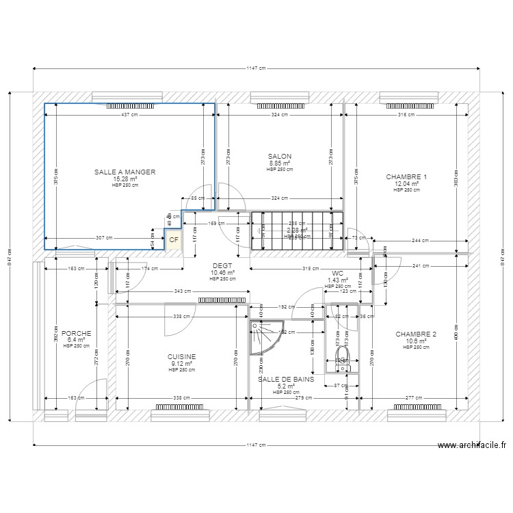 GOUX ETAGE. Plan de 0 pièce et 0 m2